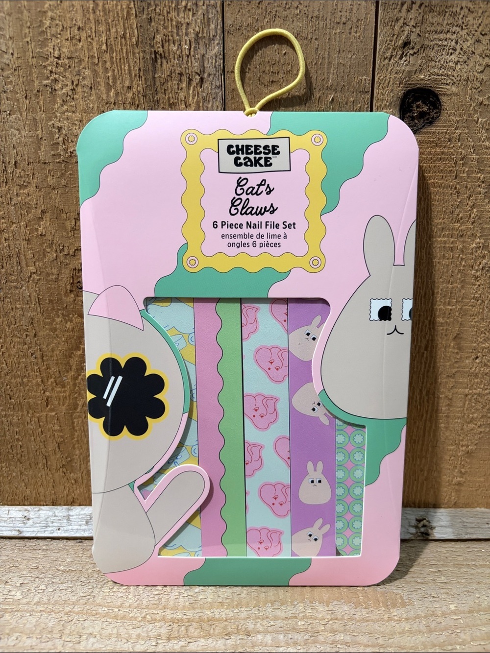 Cat's Claws 6-Piece Nail File Set - Pink & Mint